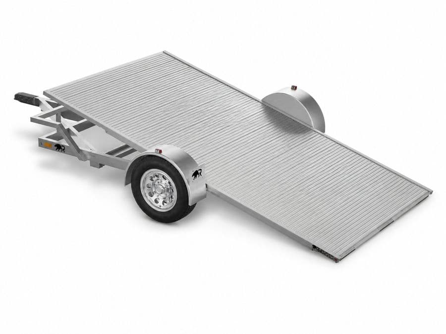 Rugged 6.5 x 12 Single Axle Tilt Trailer all-aluminum trailer