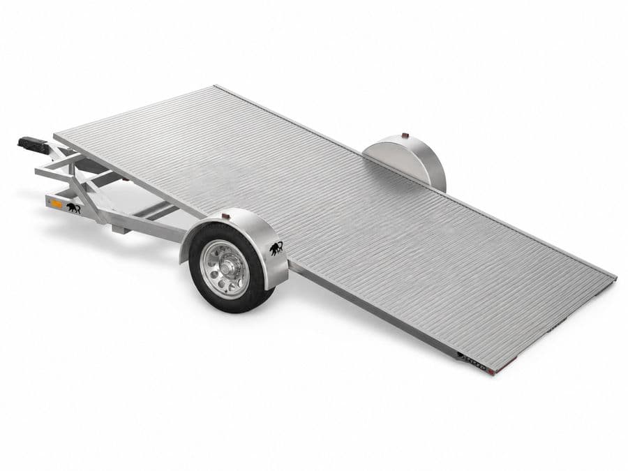 Rugged 6.5 x 13.5 Single Axle Tilt Trailer all-aluminum trailer