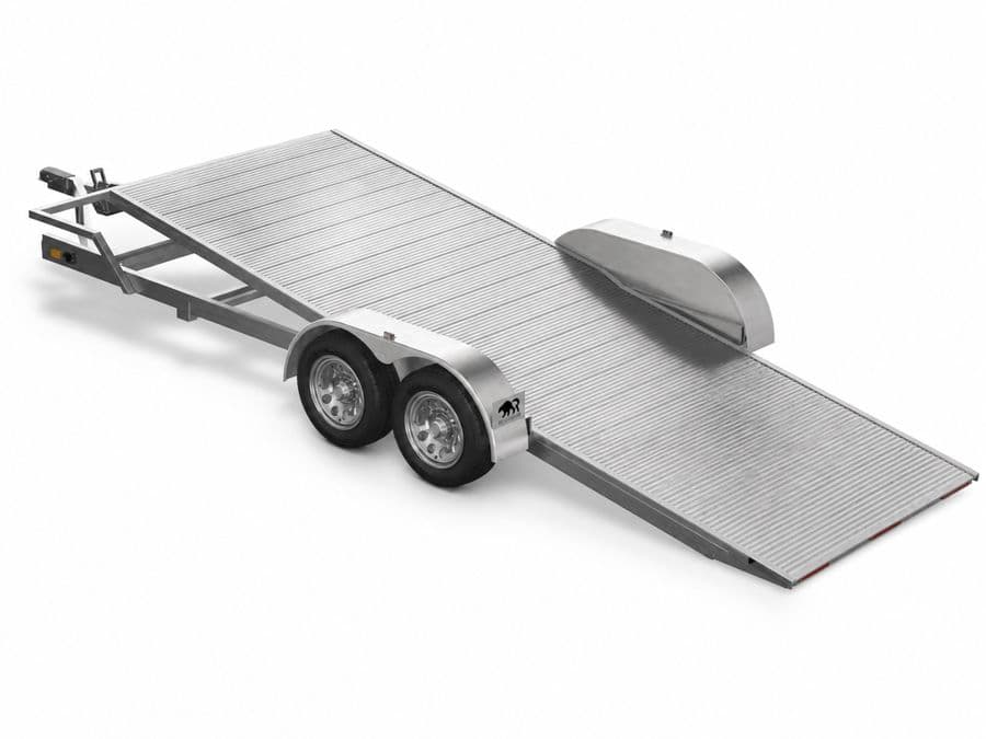 Rugged 6.5 x 20 Tandem Axle Tilt Trailer all-aluminum trailer
