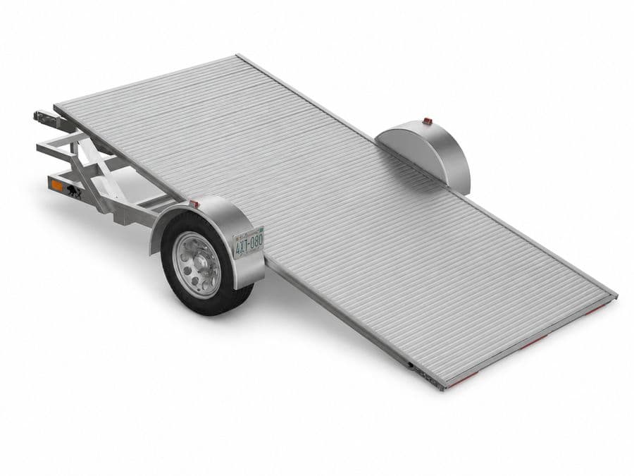 Rugged 6 x 12 Single Axle Tilt Trailer all-aluminum trailer