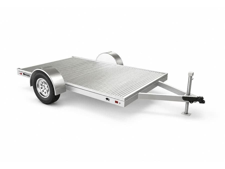 Rugged 6 x 10 Open Utility Trailer all-aluminum trailer