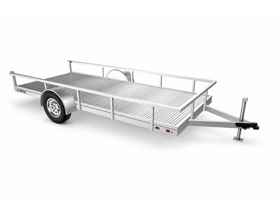 Rugged 6 by 14 utility trailer with a 13-inch perimeter side rail