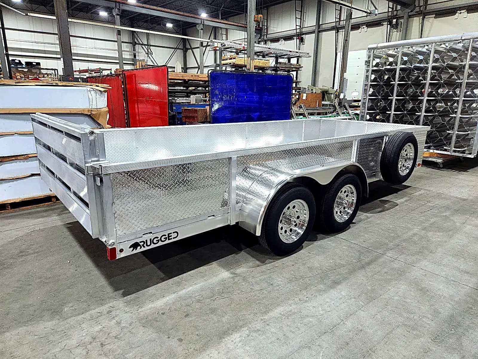 Real Rugged build: 6.5' x 16' Tandem — Tread plate sides, Bi-fold ramp