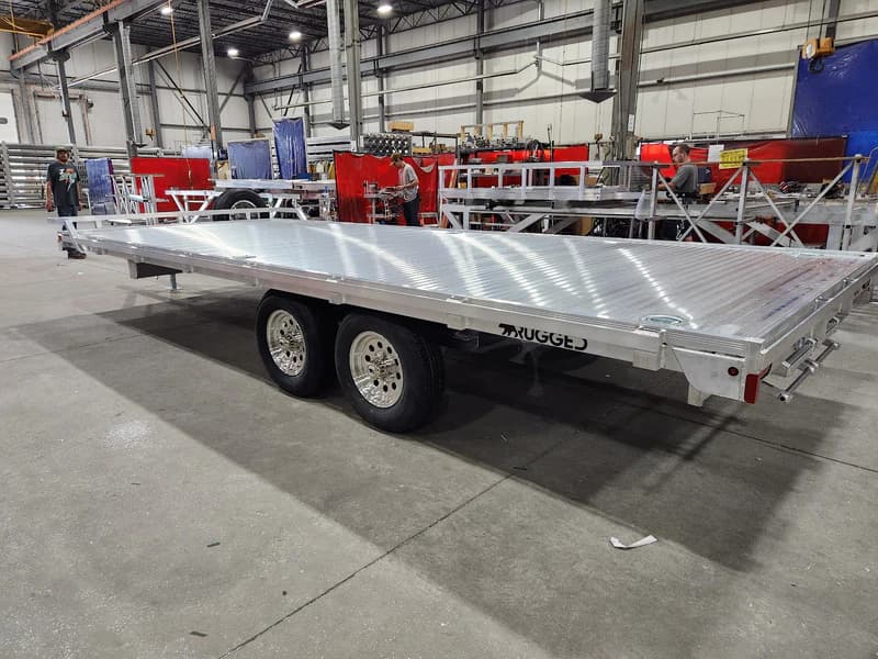 Real Rugged build: 8' x 20' Tandem — Front rail only, StowAway ramps