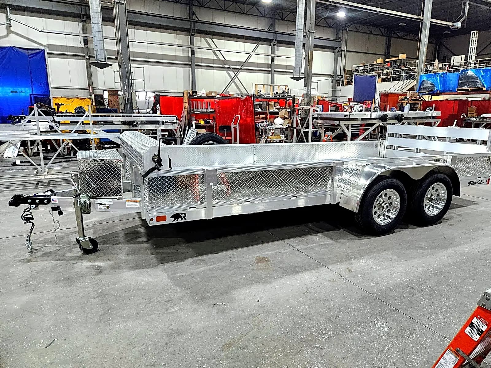 Real Rugged build: 6.5' x 16' Tandem — Tread plate sides, Bi-fold ramp