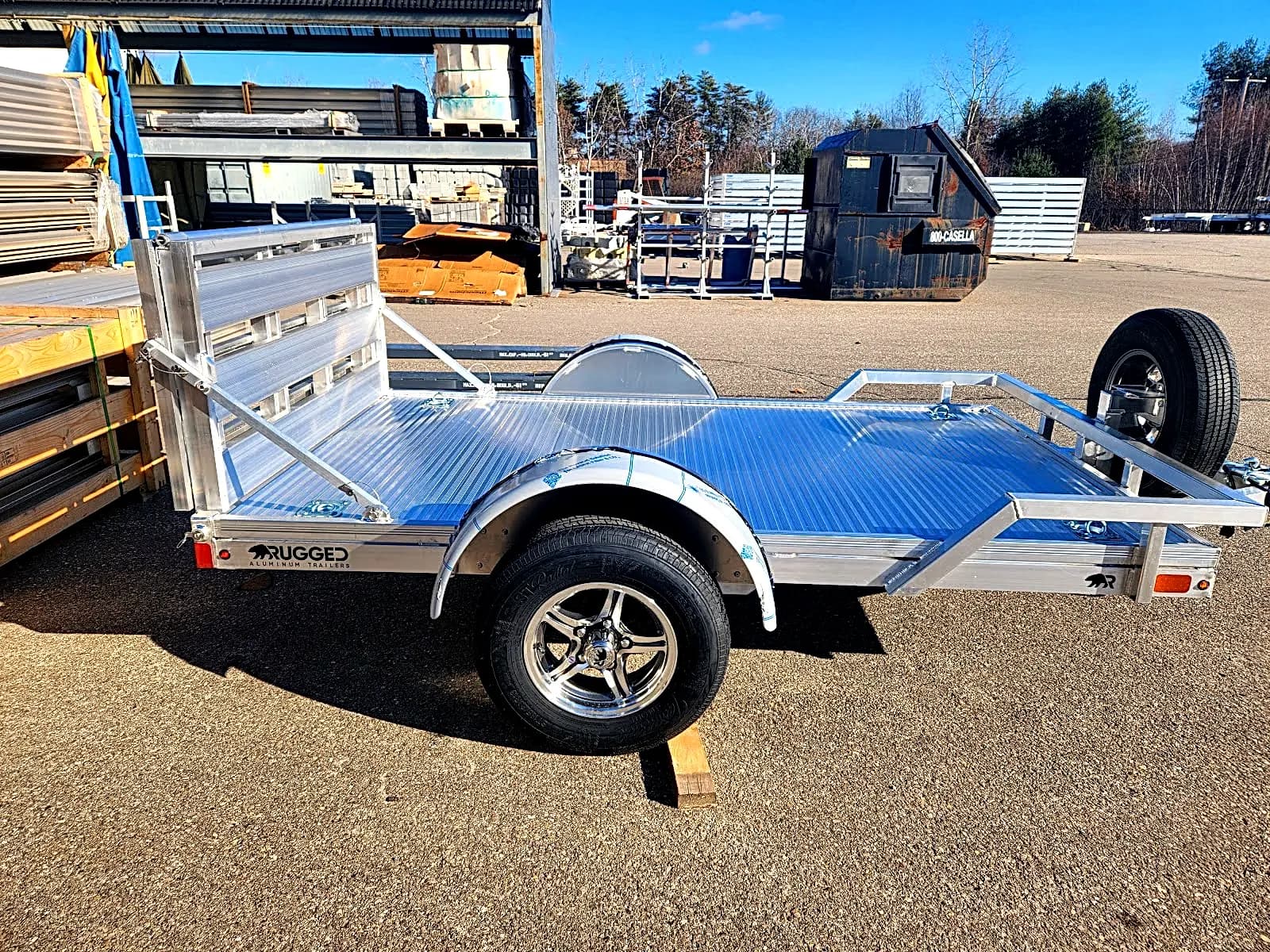 Real Rugged build: 5' x 8' — Front rail only, Bi-fold ramp