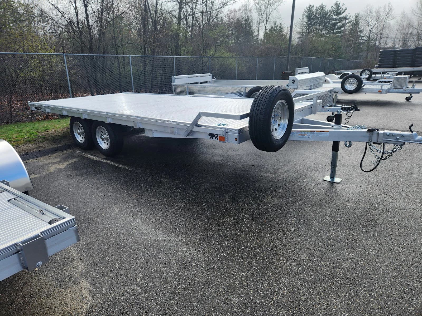 Real Rugged build: 8' x 18' Tandem — Front rail only, StowAway ramps
