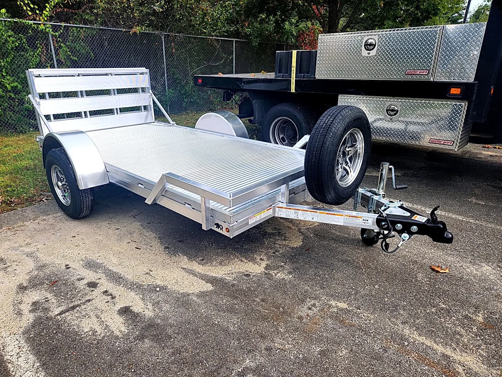 Real Rugged build: 5' x 10' — Front rail only, Bi-fold ramp