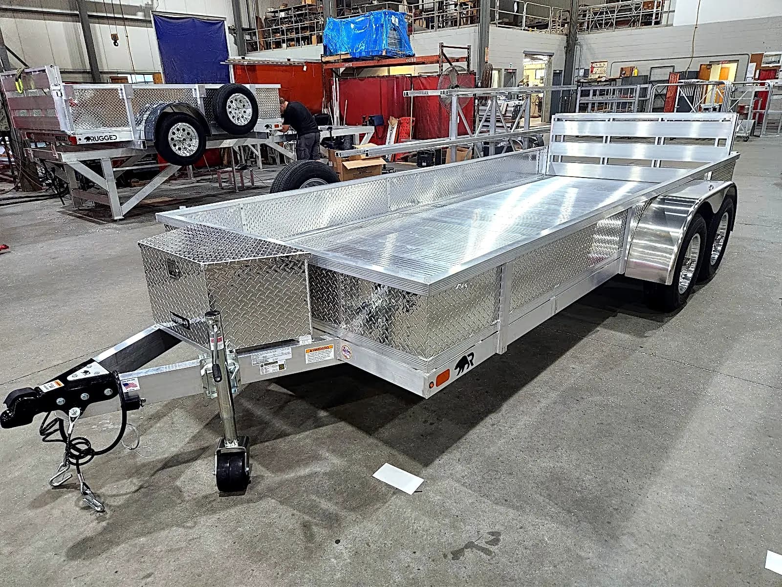 Real Rugged build: 6.5' x 16' Tandem — Tread plate sides, Bi-fold ramp