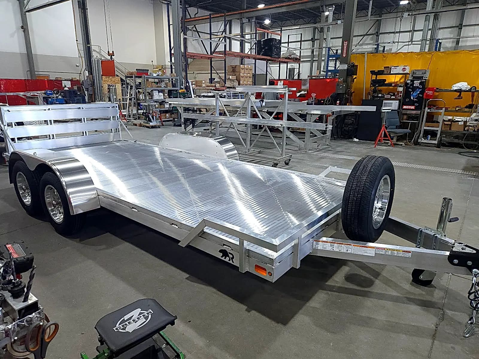 Real Rugged build: 6.5' x 16' Tandem — Front rail only, Bi-fold ramp