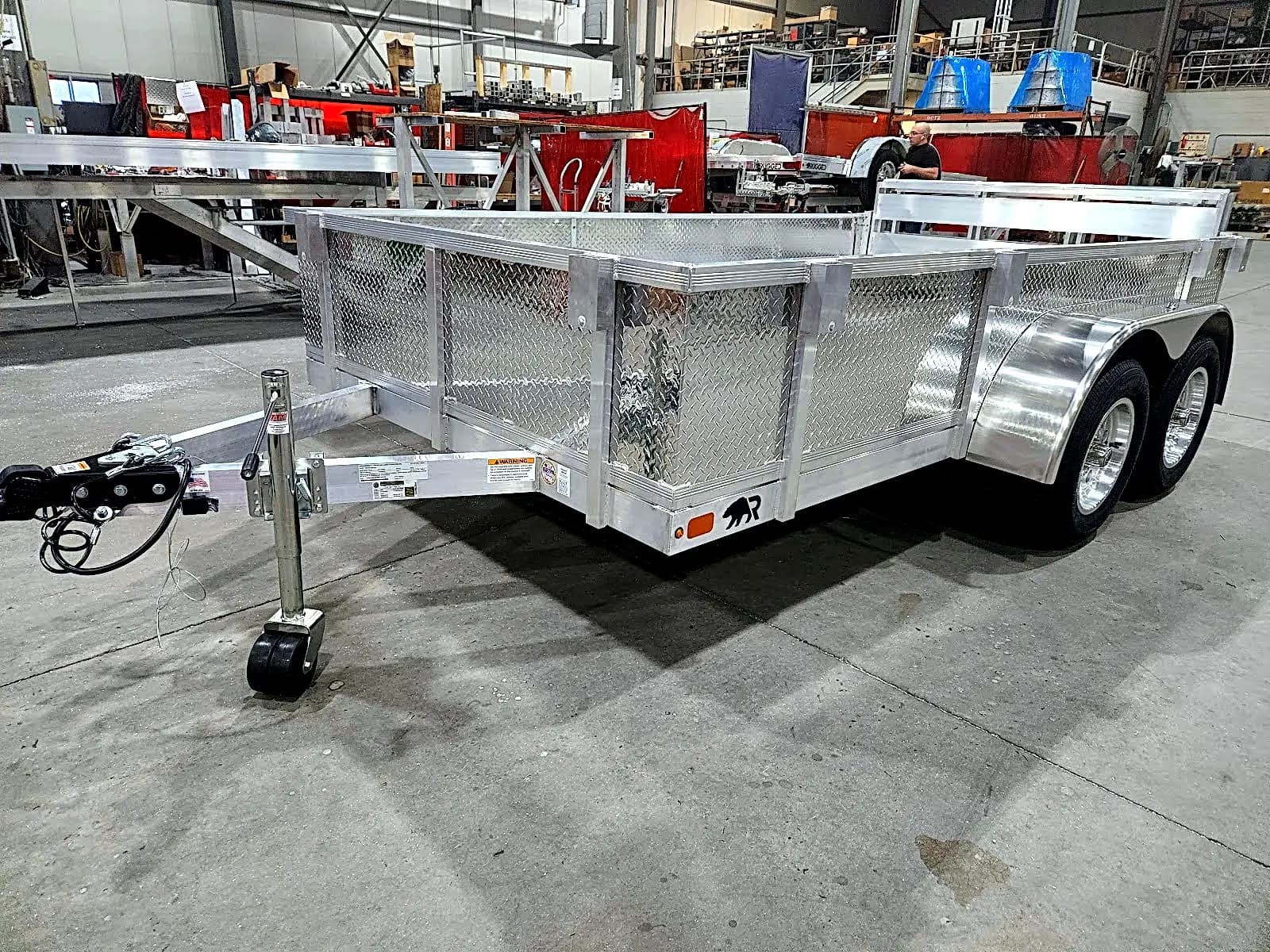 Real Rugged build: 6.5' x 12' Tandem — Tread plate sides, Bi-fold ramp