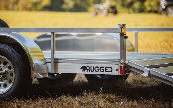 Rugged trailer in a field