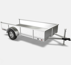 13" Rail with Aluminum Tread Plate Wall for 5' x 10' Trailer