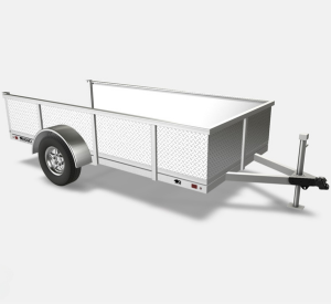 21" Rail with Aluminum Tread Plate Wall for 5' x 10' Trailer