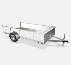 21" Rail with Aluminum Tread Plate Wall for 6.5' x 12' Trailer