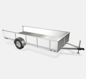 21" Rail with Aluminum Tread Plate Wall for 6.5' x 14' Trailer
