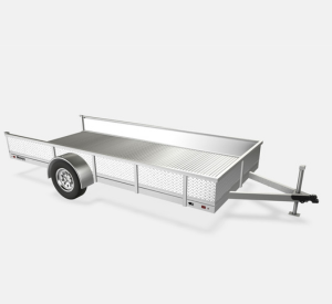 13" Rail with Aluminum Tread Plate Wall for 6.5' x 14' Trailer