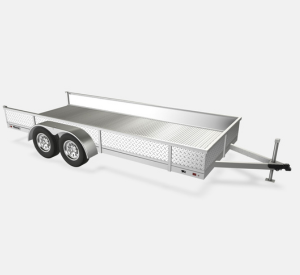 13" Rail with Aluminum Tread Plate Wall for 6.5' x 16' Trailer