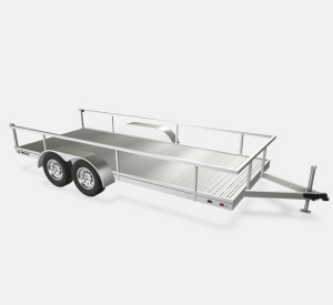 21" Rail with Aluminum Tread Plate Wall for 6.5' x 16' Trailer
