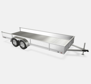 13" Rail with Aluminum Tread Plate Wall for 6.5' x 18' Trailer