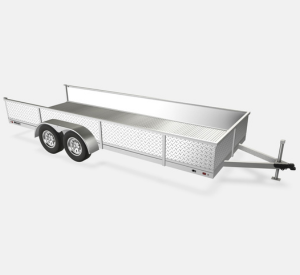 21" Rail with Aluminum Tread Plate Wall for 6.5' x 18' Trailer