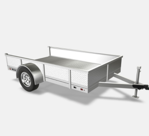 13" Rail with Aluminum Tread Plate Wall for 6' x 10' Trailer