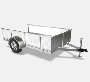 21" Rail with Aluminum Tread Plate Wall for 6' x 10' Trailer