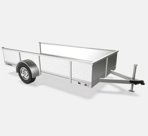 21" Rail with Aluminum Tread Plate Wall for 6' x 12' Trailer