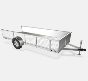 21" Rail with Aluminum Tread Plate Wall for 6' x 14' Trailer