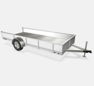13" Rail with Aluminum Tread Plate Wall for 6' x 14' Trailer
