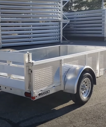 5' x 10' Utility Trailer with Aluminum Thread Plate Walls