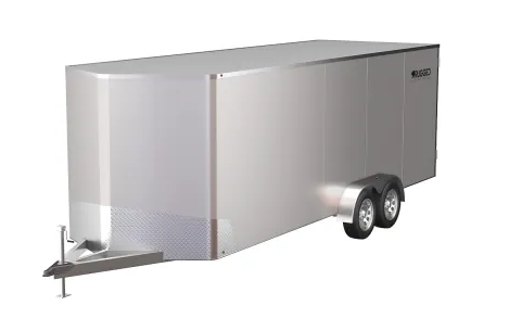 silver covered trailer