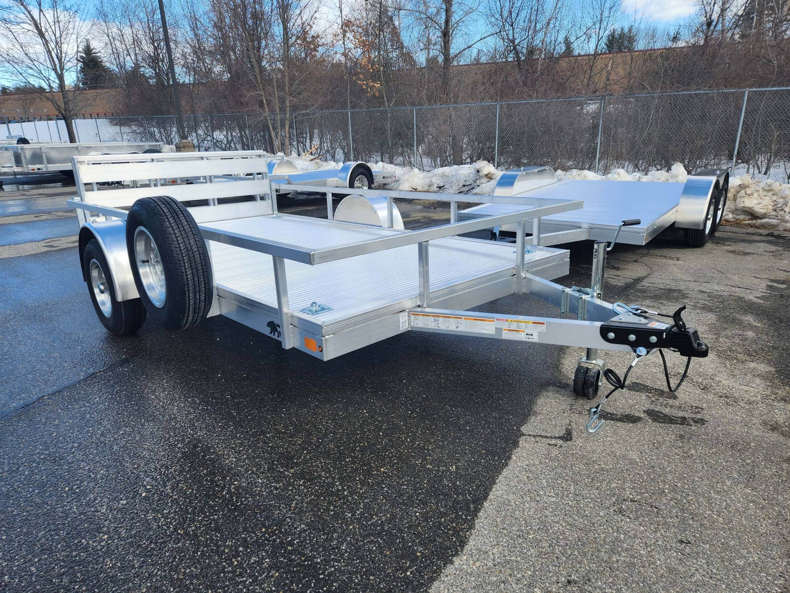 POPULAR BUILD 6.5' x 12' single axle aluminum trailer with 13" rail