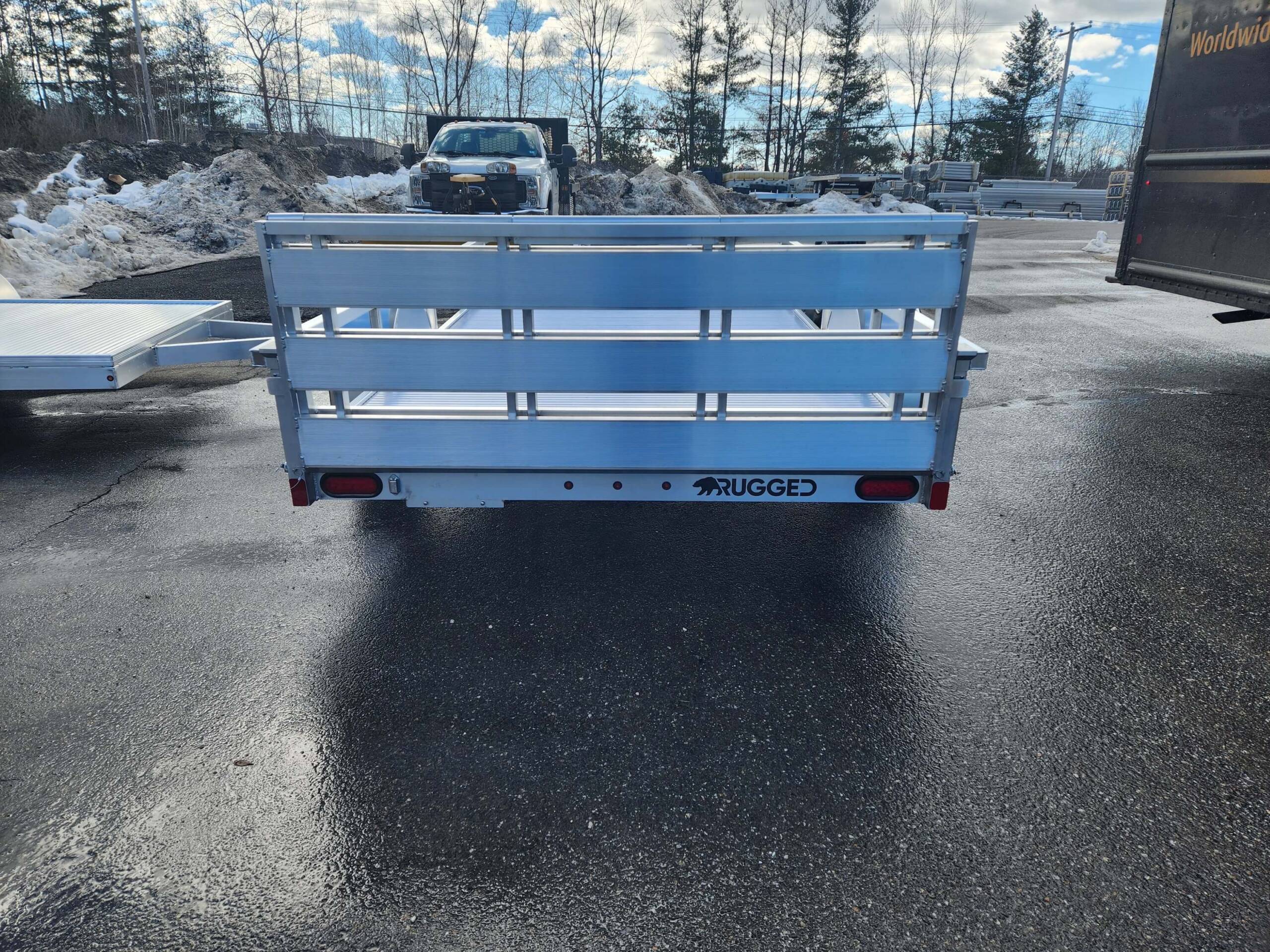 POPULAR BUILD 6.5' x 12' single axle aluminum trailer with 13" rail