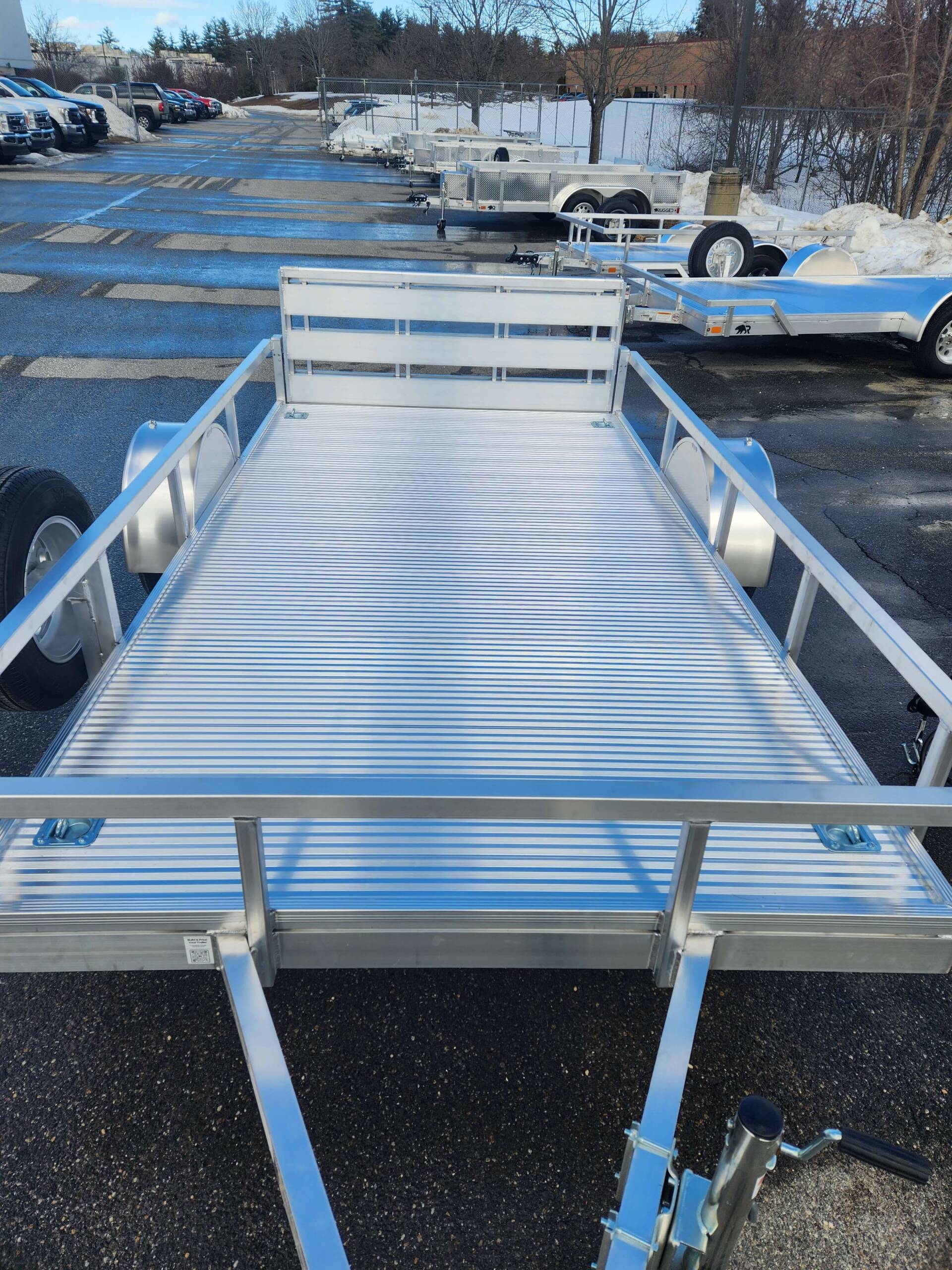 POPULAR BUILD 6.5' x 12' single axle aluminum trailer with 13" rail