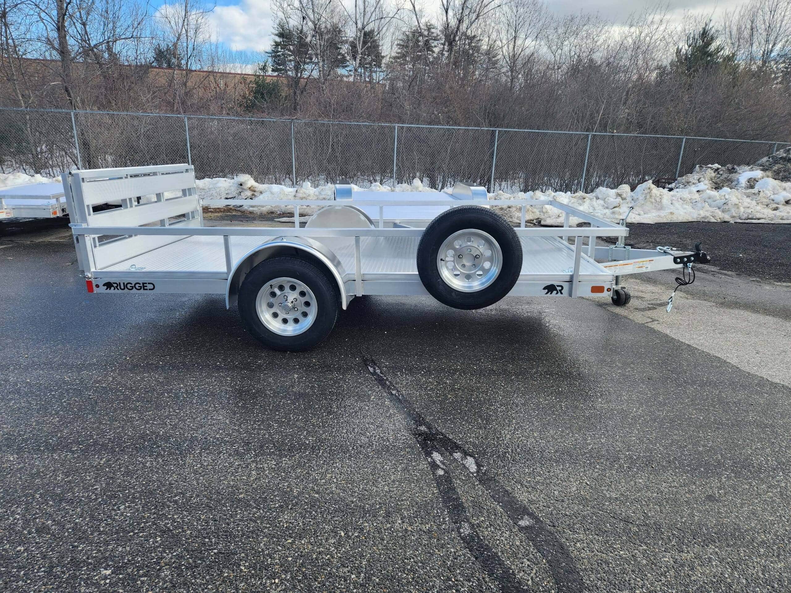 POPULAR BUILD 6.5' x 12' single axle aluminum trailer with 13" rail